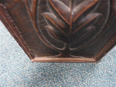 Lot 898 - An English school copper clad oak Arts and Crafts bookcase