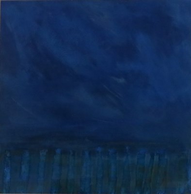 Lot 26 - David Greenall (b.1947), Abstract- 'Stripped Landscape: Blue'