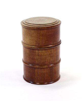 Lot 687 - A 19th century turned treen tobacco jar