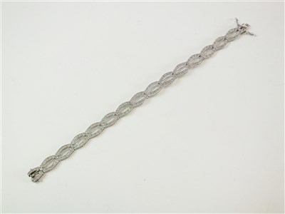 Lot 193 - A diamond set panel bracelet