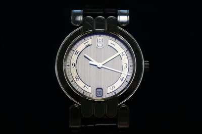 Lot 247 - A Gentleman's 18ct White Gold Harry Winston Premier Wristwatch