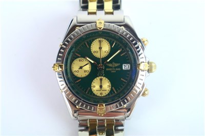 Lot 207 - A Gentleman's Breitling Chronomat Steel and Yellow Gold Wristwatch
