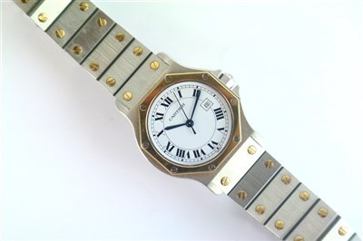 Lot 223 - A Unisex Cartier Automatic Santos Octo Wristwatch