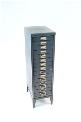 Lot 873 - Vintage 20th century filing cabinet