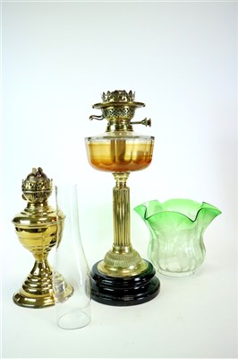 Lot 369 - Two Victorian oil lamps