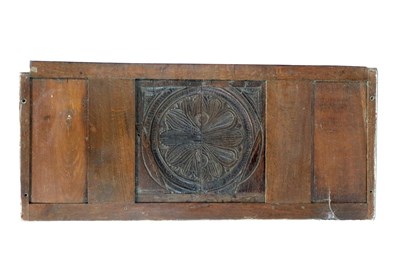 Lot 1020 - A section of 18th century and later oak panelling