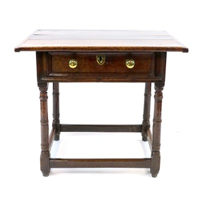 Lot 955 - A George III country oak side table