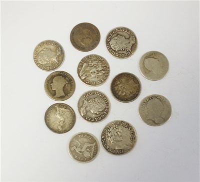 Lot 298 - A collection of silver coins