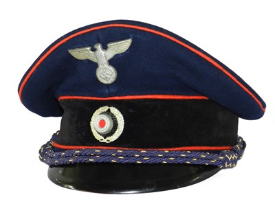 Lot 519 - A Third Reich Reichsbarn or Railroad visor cap