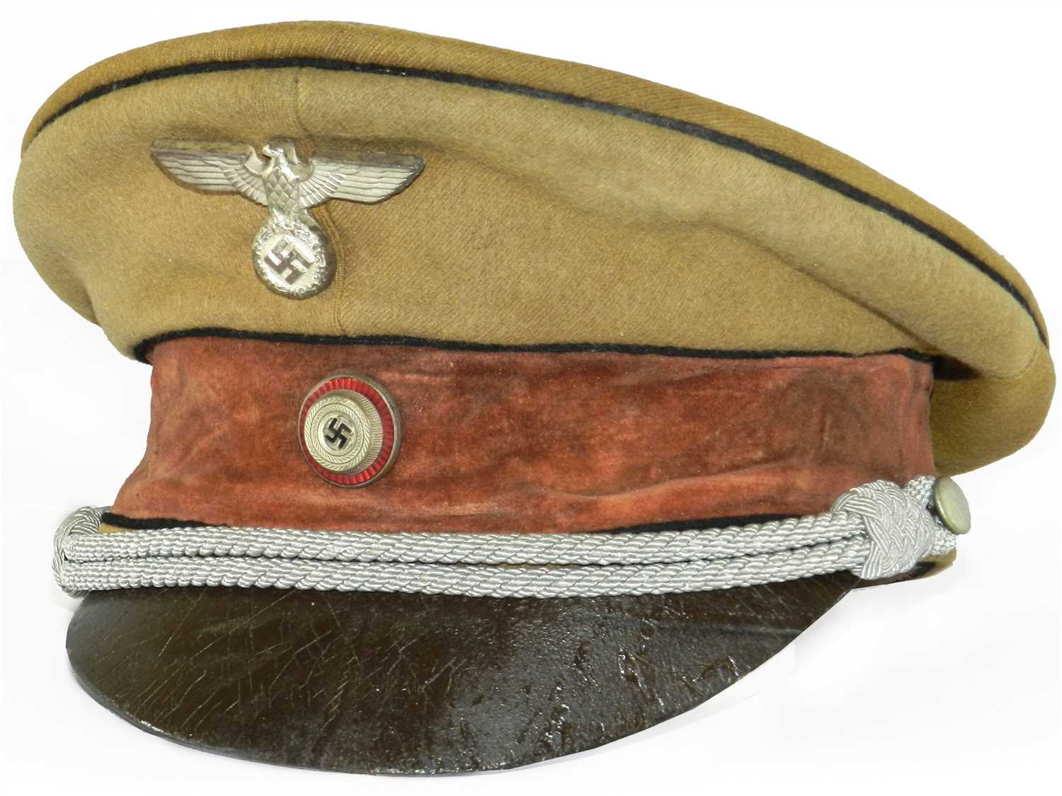 Lot 520 - A pre-1939 Third Reich German NSDAP Kreisleiter Political Leader’s visor cap