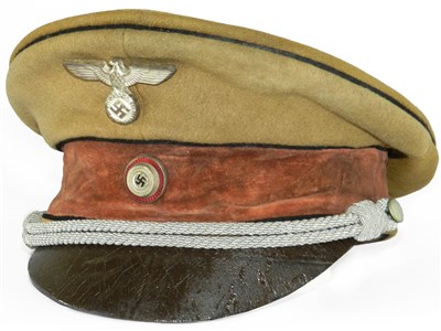 Lot 520 - A pre-1939 Third Reich German NSDAP Kreisleiter Political Leader’s visor cap