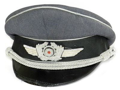 Lot 412 - A German Third Reich Luftwaffe Officer’s visor cap