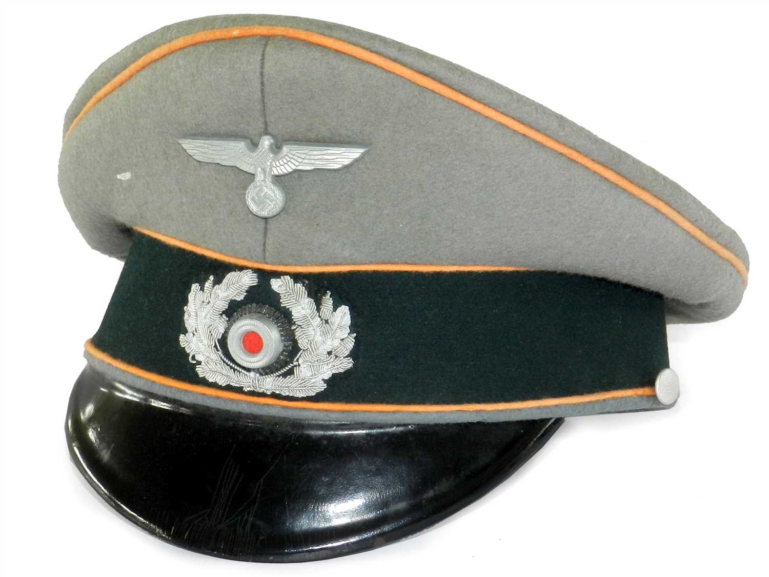 Lot 590 - A German Third Reich Heer Feldgendarmerie officer’s visor cap
