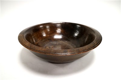 Lot 363 - A large Victorian or earlier turned treen dairy bowl