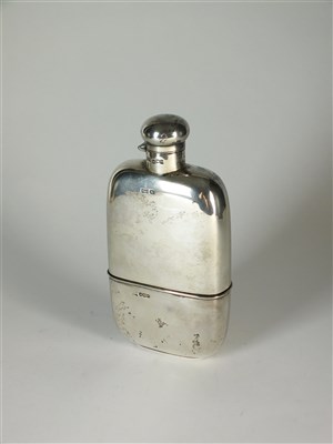 Lot 229 - A silver hip flask