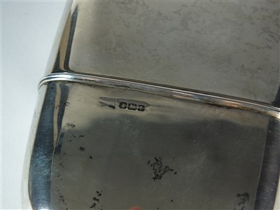 Lot 229 - A silver hip flask