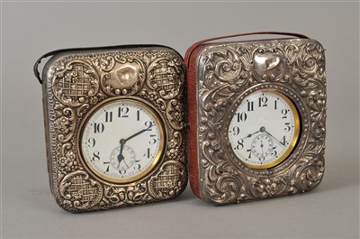Lot 33 - Two silver cased Goliath pocket watches