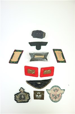 Lot 493 - A selection of German WW2 and later cloth insignia including a pair of Indanturrat Army Administration shoulder tabs