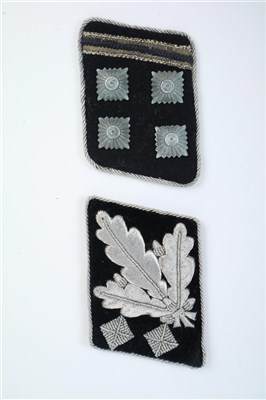 Lot 374 - Two German Third Reich SS collar tabs