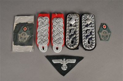 Lot 390 - A pair of German Third Reich Bahnschutzpolizei (Railway Police Protection) shoulder boards