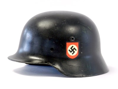 Lot 482 - A WW2 German Stahlhelm shell with SS emblem, lacking liner
