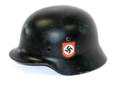 Lot 482 - A WW2 German Stahlhelm shell with SS emblem, lacking liner