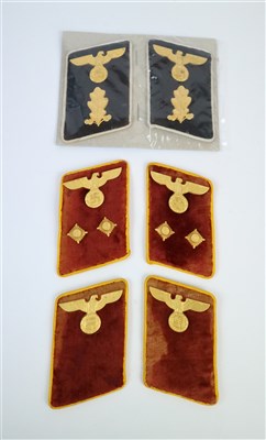 Lot 381 - Two sets of NSDAP Gau-level political administrative position collar tabs