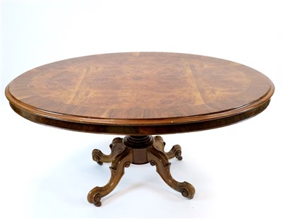 Lot 501 - A Victorian mahogany and walnut breakfast table