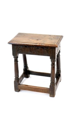 Lot 953 - An 18th century English country oak joint stool