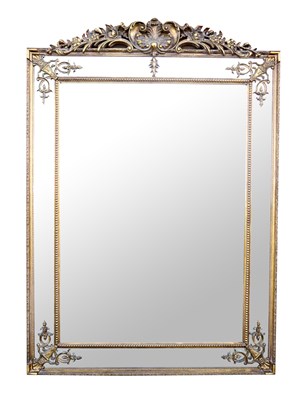 Lot 812 - A very large decorative reproduction gilt framed wall mirror