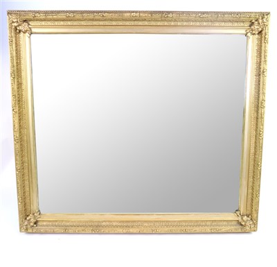 Lot 793 - A 20th century moulded gilt framed wall mirror