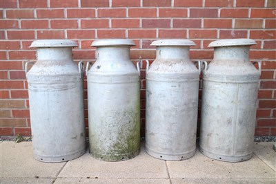 Lot 561 - Four 20th century galvanised dairy pails