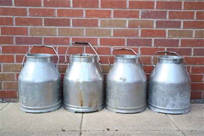 Lot 622 - Four short galvanised dairy pails