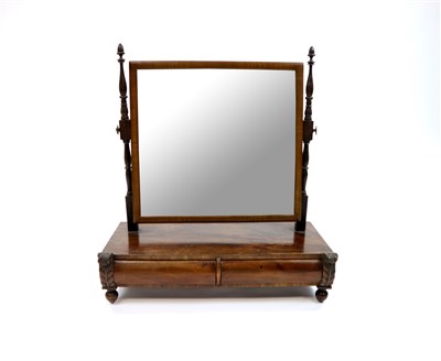 Lot 446 - Mahogany toilet mirror