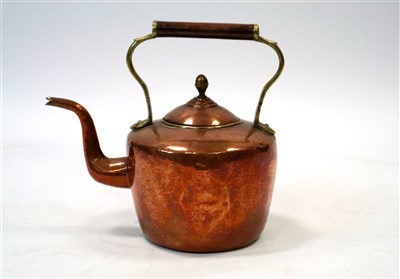 Lot 598 - A large Victorian copper kettle