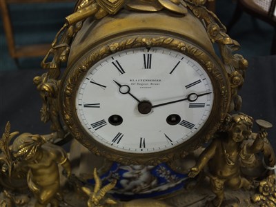 Lot 707 - A 19th century mantle clock by Klaftenberger