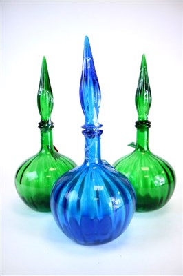 Lot 486 - Three 1960s glass apothecary bottles