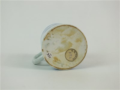 Lot 36 - A Bow porcelain blue and white coffee can