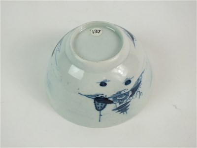 Lot 41 - A Richard Chaffers, Liverpool 'Cannonball' tea bowl and saucer