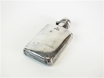 Lot 371 - A silver hip flask