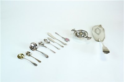Lot 139 - A collection of silver flatware