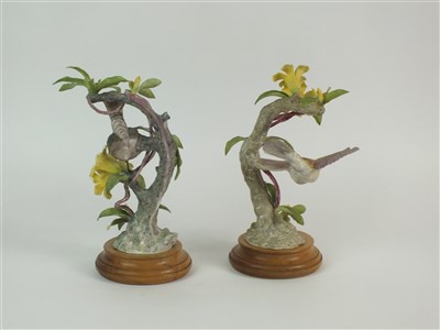 Lot 68 - A pair of Royal Worcester models of Bewick Wrens