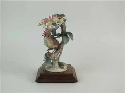 Lot 71 - A Royal Worcester model of a Nightingale and Honeysuckle