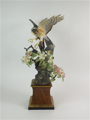 Lot 72 - A Royal Worcester model of a Sparrowhawk and Bullfinch