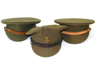 Lot 291 - An assorted collection of British Army, Navy and RAF visor and sidecaps