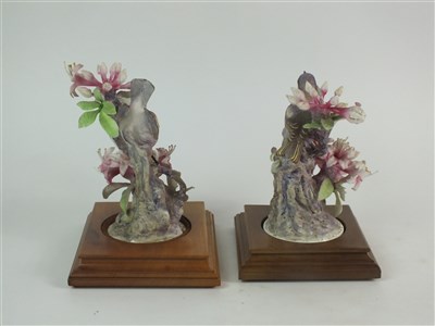 Lot 75 - A pair of Royal Worcester models of Red-Eyed Vireos