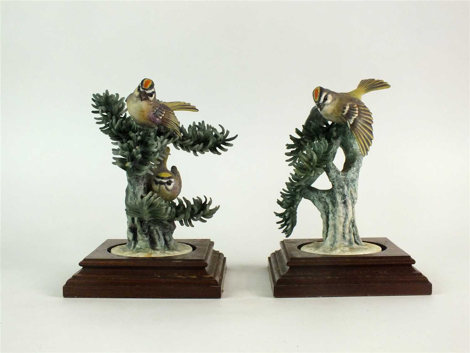 Lot 79 - A pair of Royal Worcester models of Kinglets