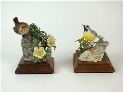 Lot 81 - Royal Worcester models of a Grey Wagtail and a Wren