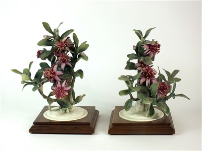Lot 83 - A pair of Royal Worcester models of Mexican Feijoa and Ladybirds