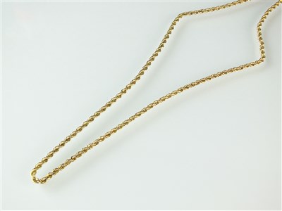 Lot 277 - A 9ct gold rope twist necklace